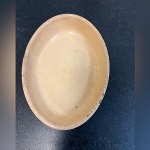 Antique, French glazed pottery dish